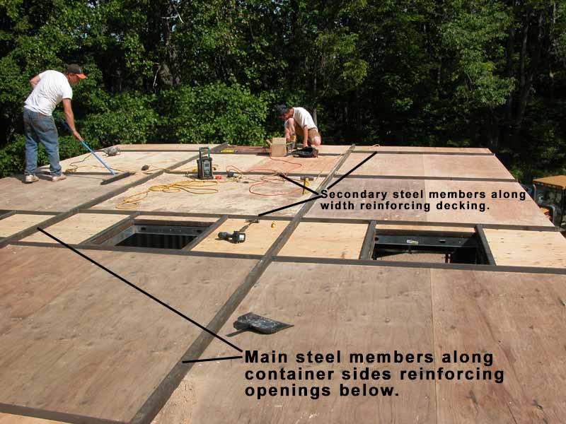 Shipping Container Home - RSCP - Roof Reinforcement Examples