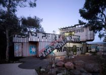 Children`s Activity Centre  By Phooey Architects.  Shipping Container Prefab Green Architecture, Sustainable And Economical.