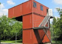 Kunstlab Orbino - Unit 1 - Cantilevered Cargo Shipping Container Architecture Design