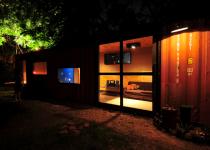 Custom Shipping Container Home In Austin.  Small Scale Shipping Container Prefab Architecture Design Build Project.