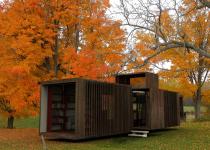 Drop House.  Modular Prefab Recycled Shipping Container Home.  Residential Shipping Container Architecture.