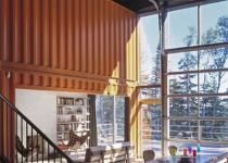 12 Container House By Adam Kalkin.  Single Family Prefab Sustainable Modular Home Made Out Of 12 Shipping Containers.  The Premiere Shipping Container Architecture Example.