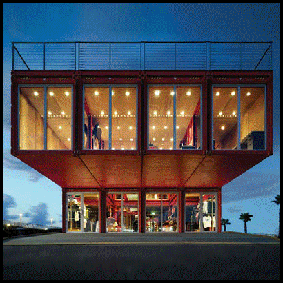 Projects built with shipping containers.