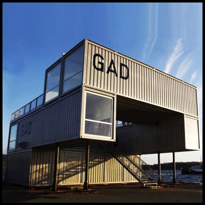 Projects built with shipping containers.
